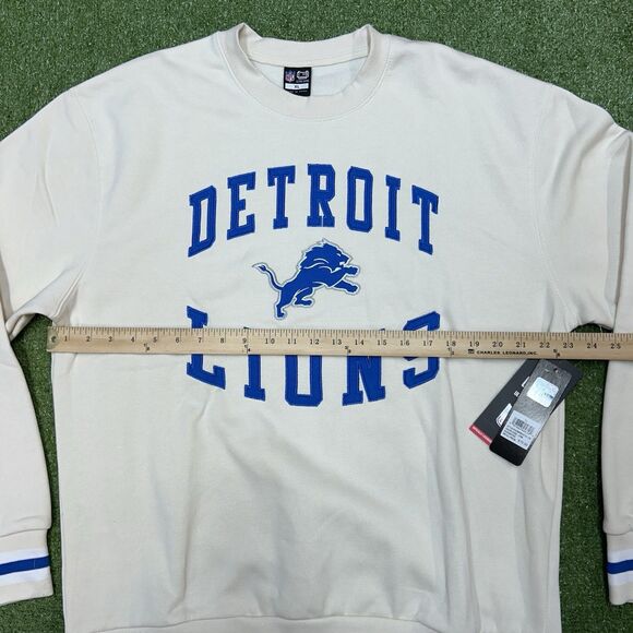 Detroit Lions Football Embroidered Crewneck Sweatshirt Mens Size XL NWT $75 - Picture 7 of 9